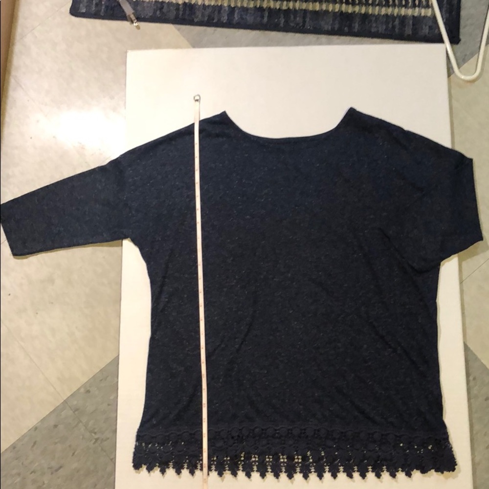 Lace trim shirt